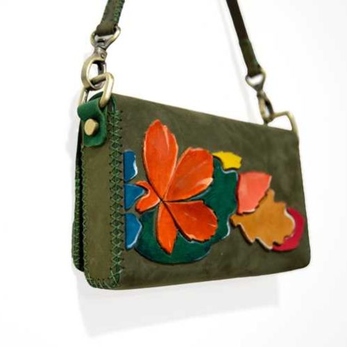 کیف دست دوز چرم طبیعی قیمت 3100000 تومان کیف چرمی زنانه تهران